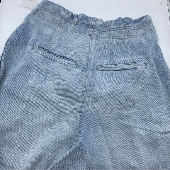Free people size 4 paper bag high waist denim - Picture 10 of 11